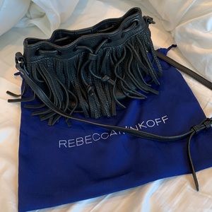 Rebecca Minkoff Mini Fringe Crossbody Bucket Bag